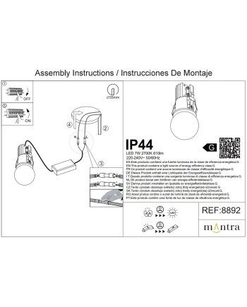 BEAD * SPOT LED 7W IP44 2700K